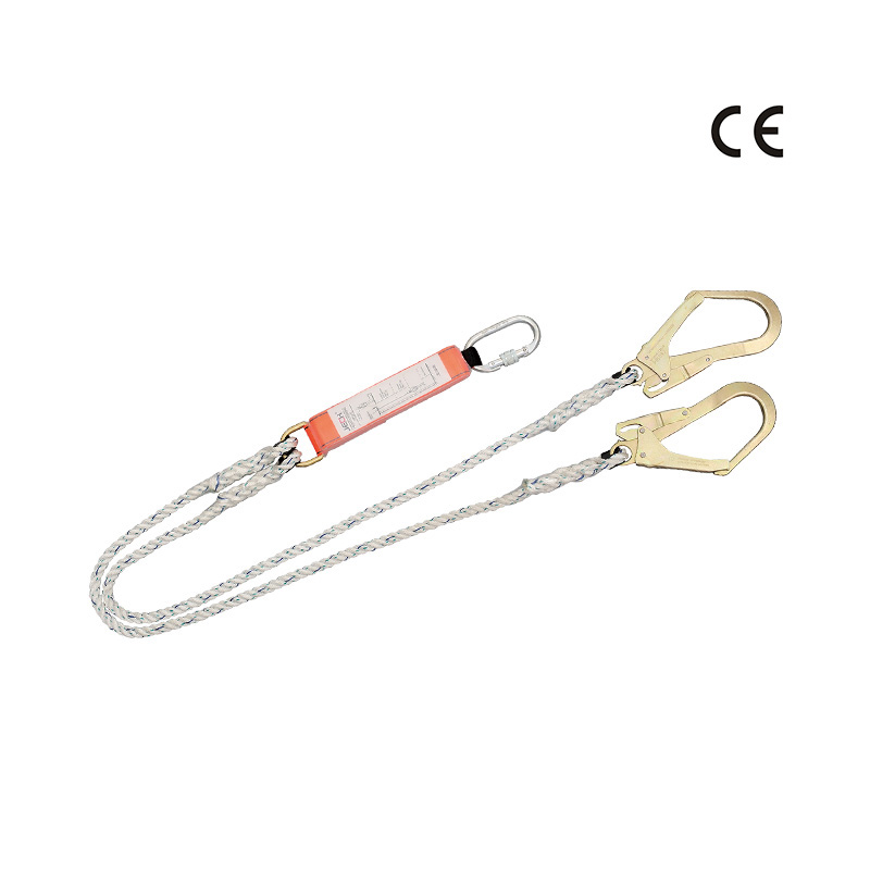 Das Twin-Stoßdämpfer-Lanyard sorgt dafür, dass die Arbeiter während der Bewegung verbunden bleiben